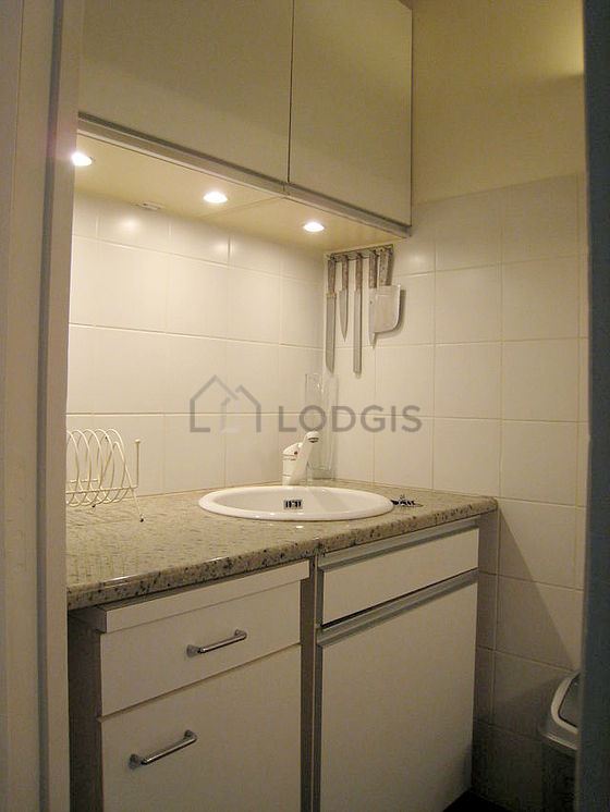 Kitchen with tile floor