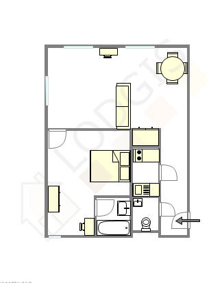 Квартира Париж 18° - Интерактивный план