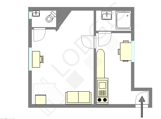 Appartement Paris 6° - Plan interactif