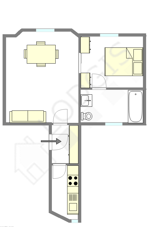 Appartamento Parigi 16° - Piantina interattiva