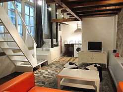 双层公寓 巴黎4区 - 客厅