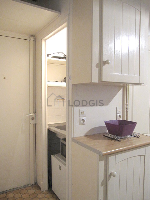 Kitchen with tile floor