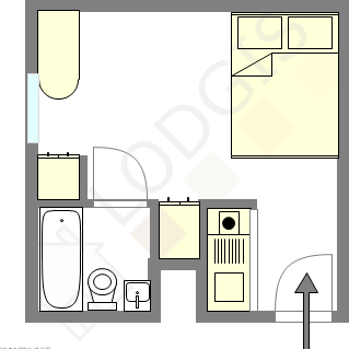 Квартира Париж 14° - Интерактивный план