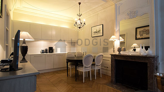 Beautiful kitchen with wooden floor