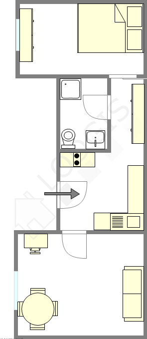 Квартира Париж 18° - Интерактивный план
