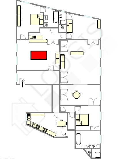 Квартира Париж 16° - Интерактивный план