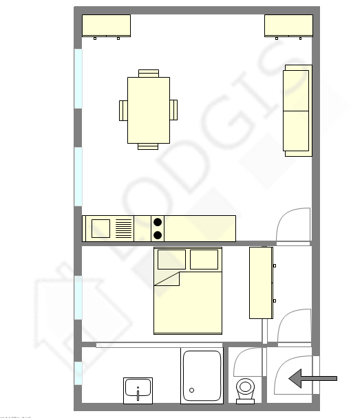 Apartment Paris 15° - Interactive plan