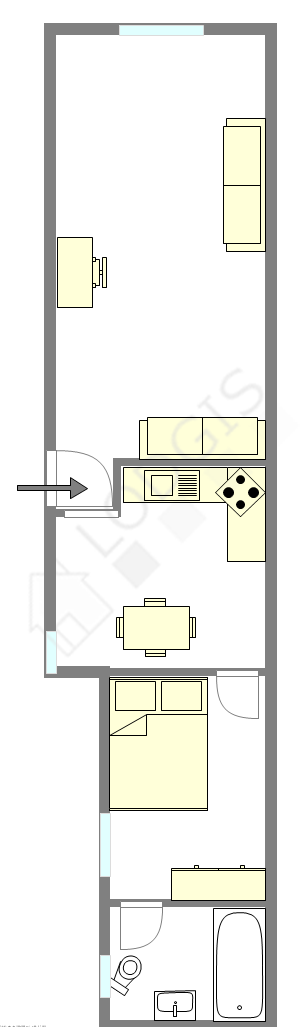 Apartment Paris 6° - Interactive plan