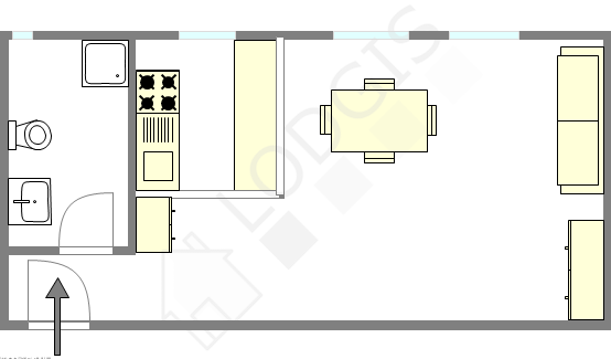 Квартира Париж 18° - Интерактивный план