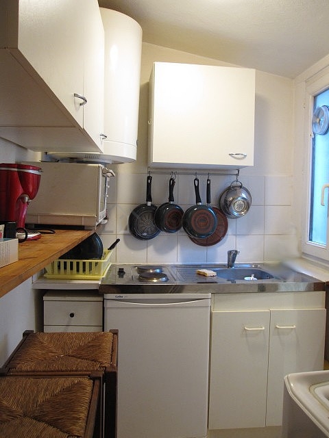 Kitchen with tile floor