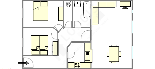 Apartment Paris 5° - Interactive plan