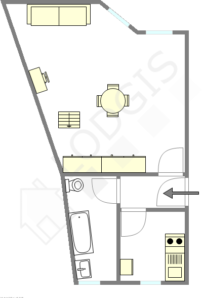 Apartamento París 18° - Plano interactivo
