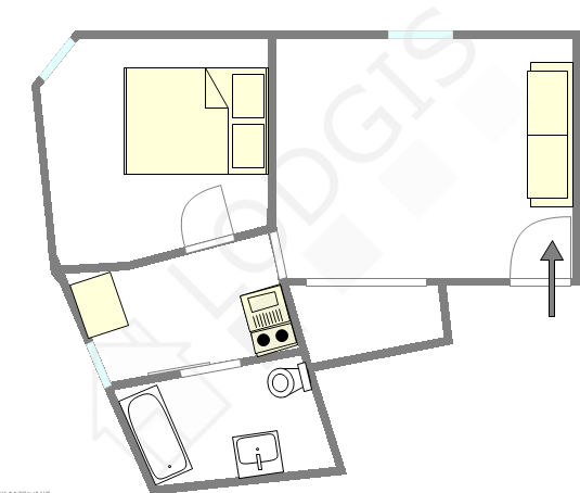Wohnung Paris 18° - Interaktiven Plan