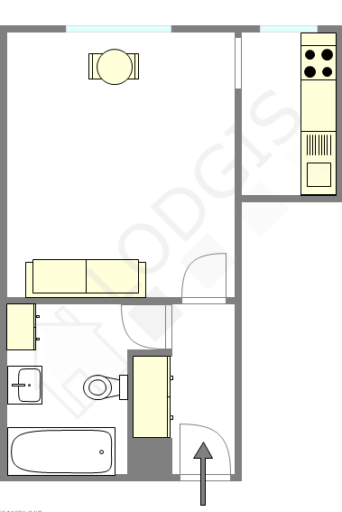 Квартира Париж 15° - Интерактивный план