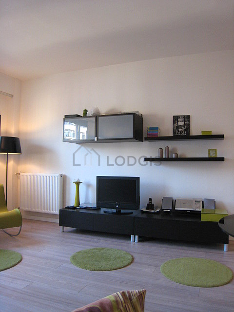 Living room with wooden floor