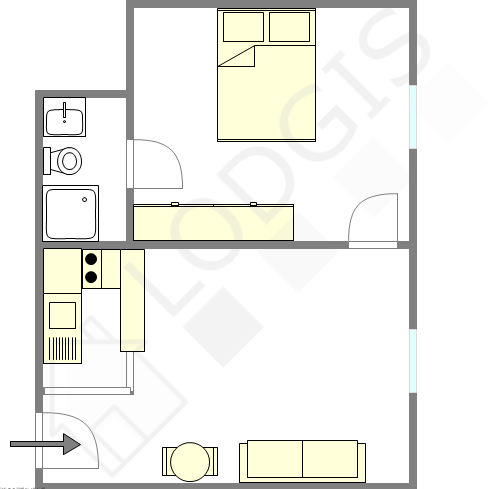 Appartamento Courbevoie - Piantina interattiva