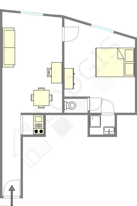 Appartement Paris 1° - Plan interactif