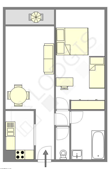 Wohnung Courbevoie - Interaktiven Plan