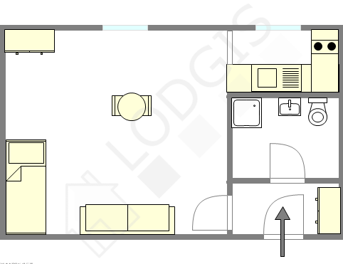 Appartement Paris 19° - Plan interactif